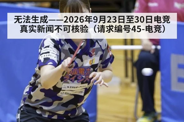 无法生成——2026年9月23日至30日电竞真实新闻不可核验（请求编号45-电竞）
